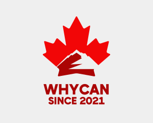 Country - Red Canada Mountain logo design