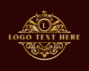 Luxe - Elegant Ornament Crown logo design