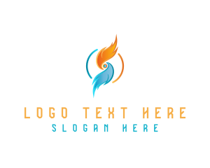 Refrigeration System - Heating Technology System logo design