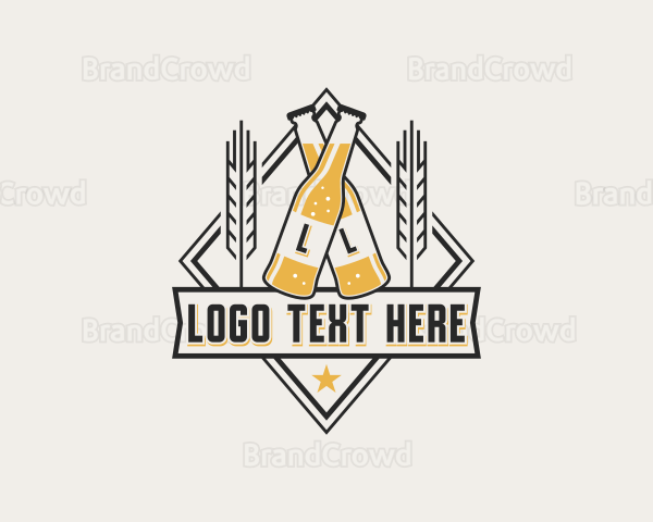 Beer Bottle Brewery Logo