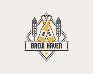 Beer Bottle Brewery logo design