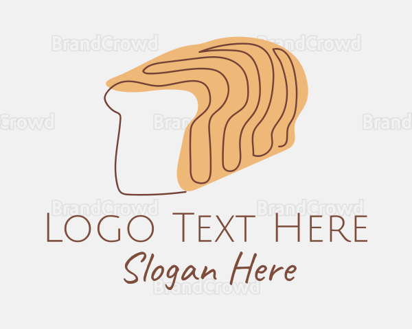 Bread Loaf Line Art Logo