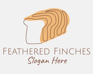 Bread Loaf Line Art logo design