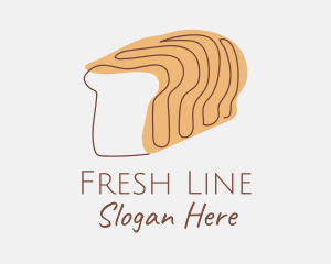 Bread Loaf Line Art logo design