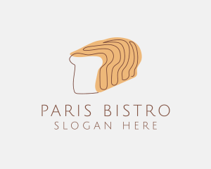 Bread Loaf Line Art logo design