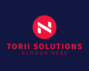 Startup Modern Business Letter N logo design