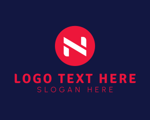 Startup Modern Business Letter N Logo