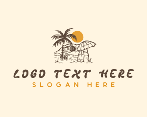 Island - Summer Ocean Beach logo design