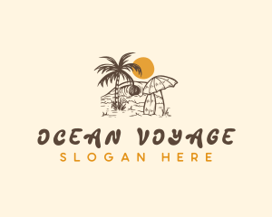 Summer Ocean Beach logo design