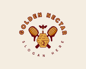 Honey - Sweet Honey Beehive logo design