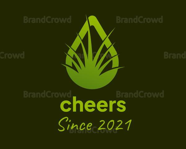 Green Grass Droplet Logo