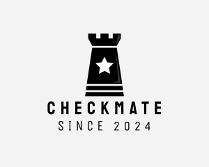 Chess Rook Castle logo design