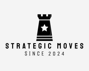 Tactic - Chess Rook Castle logo design
