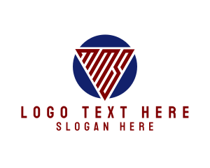 Geometrical - Labyrinth Triangle Maze logo design