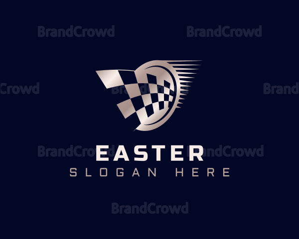 Speed Racing Flag Logo