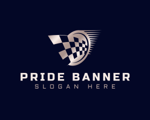 Speed Racing Flag  logo design