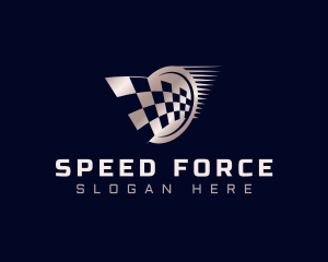 Speed Racing Flag  logo design