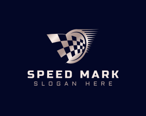 Speed Racing Flag  logo design