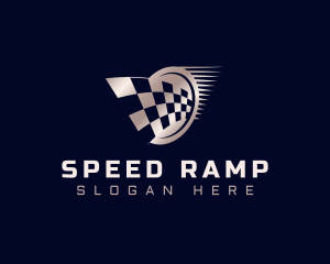 Speed Racing Flag  logo design