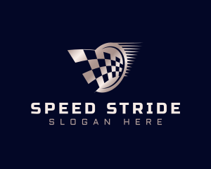 Speed Racing Flag  logo design