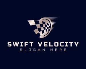 Speed - Speed Racing Flag logo design