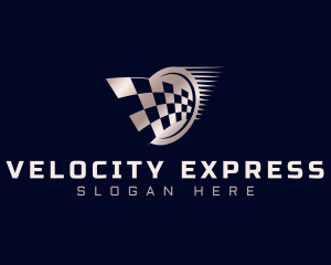 Speed Racing Flag  logo design