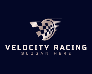 Speed Racing Flag  logo design