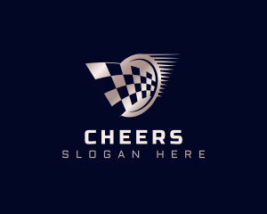 Motorsport - Speed Racing Flag logo design