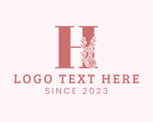 Makeup - Floral Letter H logo design