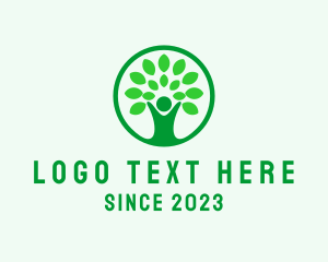 Vegetarian - Tree Planting Volunteer logo design
