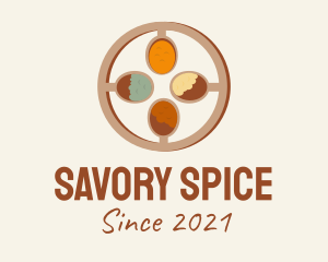 Condiments - Powder Spice Spoon logo design