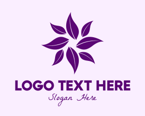 Spa - Purple Leaves Spa logo design