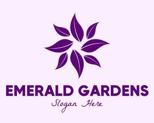 Purple Leaves Spa  logo design