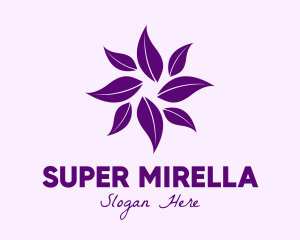 Herbal - Purple Leaves Spa logo design