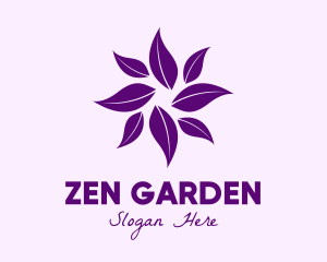 Purple Leaves Spa  logo design