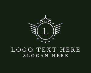 Luxury - Royal Crown Wings logo design