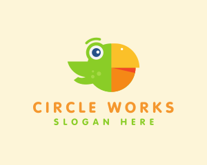 Round - Round Parrot Bird logo design