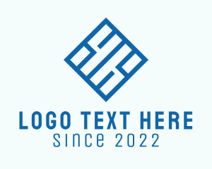 Pavement - Blue Diamond Textile logo design