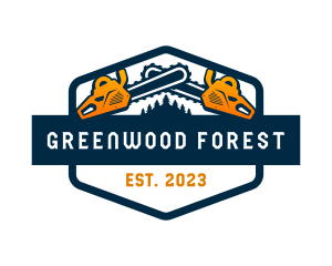 Forestry - Lumberjack Chainsaw Forestry logo design