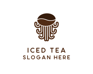 Coffee Caffeine Tentacles logo design