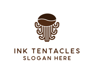 Coffee Caffeine Tentacles logo design