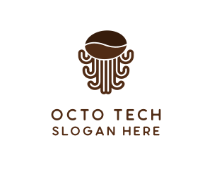 Coffee Caffeine Tentacles logo design