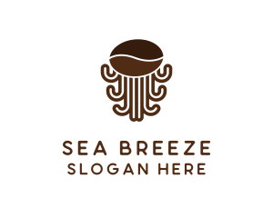 Coffee Caffeine Tentacles logo design