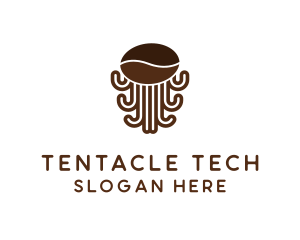 Coffee Caffeine Tentacles logo design