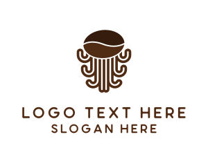 Octopus - Coffee Caffeine Tentacles logo design