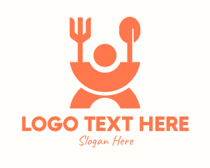 Diner - Orange Meal Canteen logo design