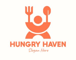 Hungry - Orange Meal Canteen logo design