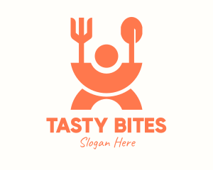 Appetizing - Orange Meal Canteen logo design