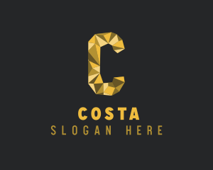 Golden Luxury Letter C logo design