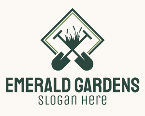 Shovel Grass Gardening logo design